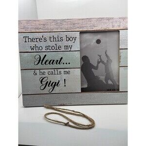 There's This Boy Who Stole My Heart and He Calls Me 10x8inch Wood grain-9-Gigi